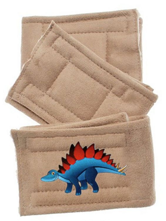 Peter Pads Tan 3 Pack 5 sizes with Design Dinosaur